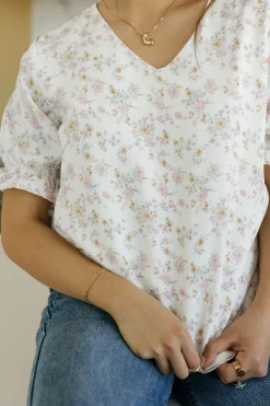 Dongguan Huoyoung Apparel Co Sasha Top-Ivory Floral White Online