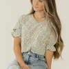 Dongguan Huoyoung Apparel Co Sasha Top-Sage Floral Green New