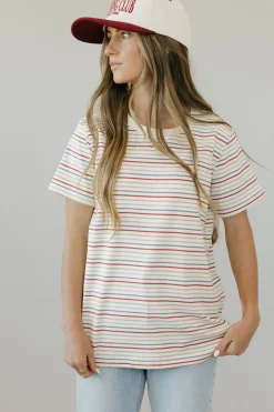Tea N Rose Sawyer Tee-Ivory Multi Neutral Online