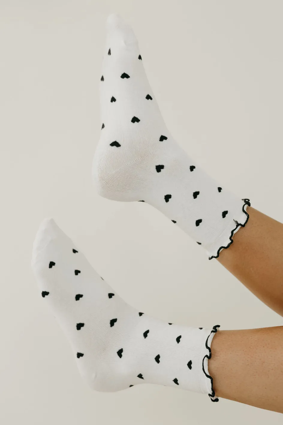 Ali Express Secret Admirer Socks- Ivory/Black Discount
