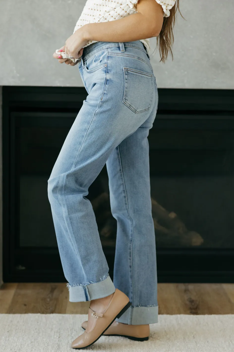 Mica Denim Simmons Denim-Medium Light Blue Hot