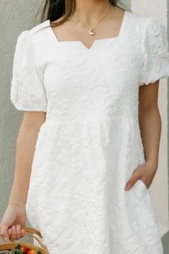 Dongguan Huoyoung Apparel Co Smitten Dress- White Discount