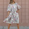 Polagram Sonia Dress-Cream Multi Discount