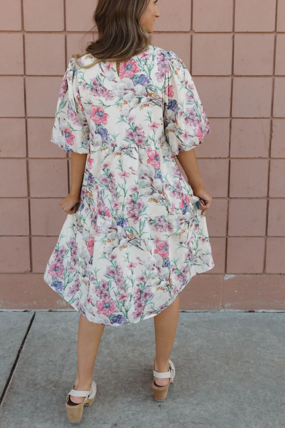 Polagram Sonia Dress-Cream Multi Discount