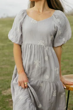 Tea N Rose Sonora Dress-Grey Blue Best