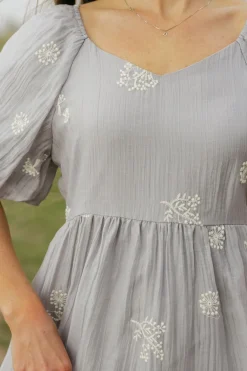 Tea N Rose Sonora Dress-Grey Blue Best