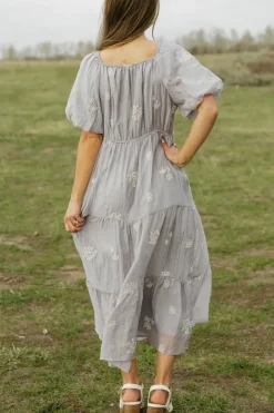 Tea N Rose Sonora Dress-Grey Blue Best