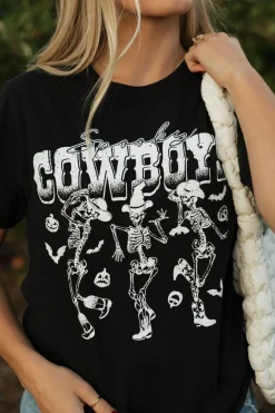 Honestee Spooky Cowboys Tee-Black Best