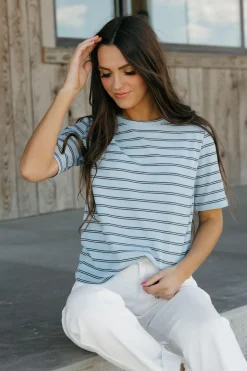 Dongguan Huoyoung Apparel Co Stanley Tee- Stripe Blue Online
