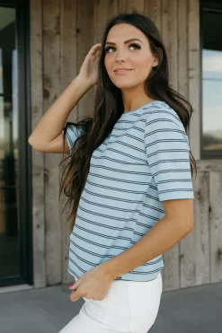 Dongguan Huoyoung Apparel Co Stanley Tee- Stripe Blue Online
