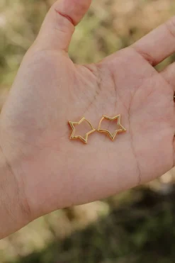 Ali Express Star Hoop Earrings Gold Sale