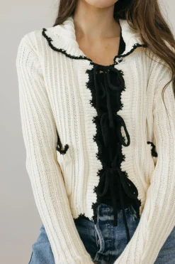 Polagram Storie Cardigan-Cream/Black Neutral Hot