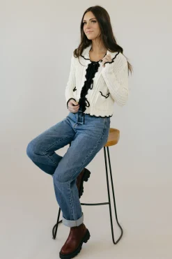 Polagram Storie Cardigan-Cream/Black Neutral Hot