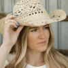 Anarchy Street Straw Cowgirl Hat LightBeige Fashion