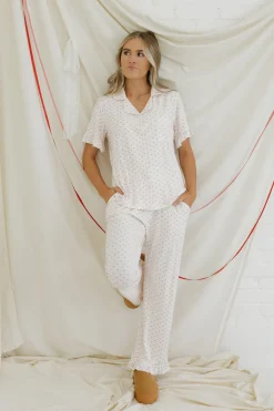 Dongguan Huoyoung Apparel Co Sweetheart PJs-Ivory/Pink White New