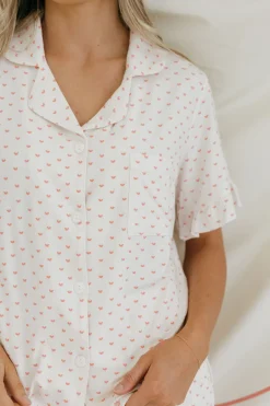 Dongguan Huoyoung Apparel Co Sweetheart PJs-Ivory/Pink White New