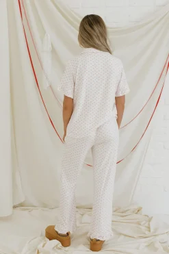 Dongguan Huoyoung Apparel Co Sweetheart PJs-Ivory/Pink White New