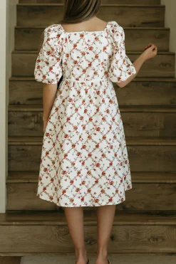 Polagram Tinsley Dress-Ivory Multi White Hot