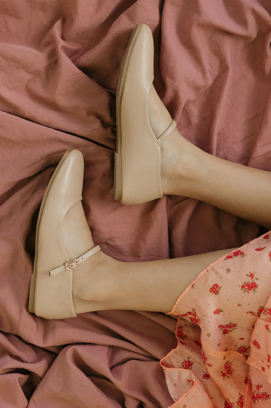 Rad Fashion Truth Mary Jane Flats-Nude Sale