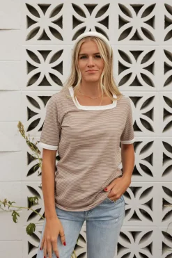 Dongguan Huoyoung Apparel Co Virginia Top-Mocha/Ivory New