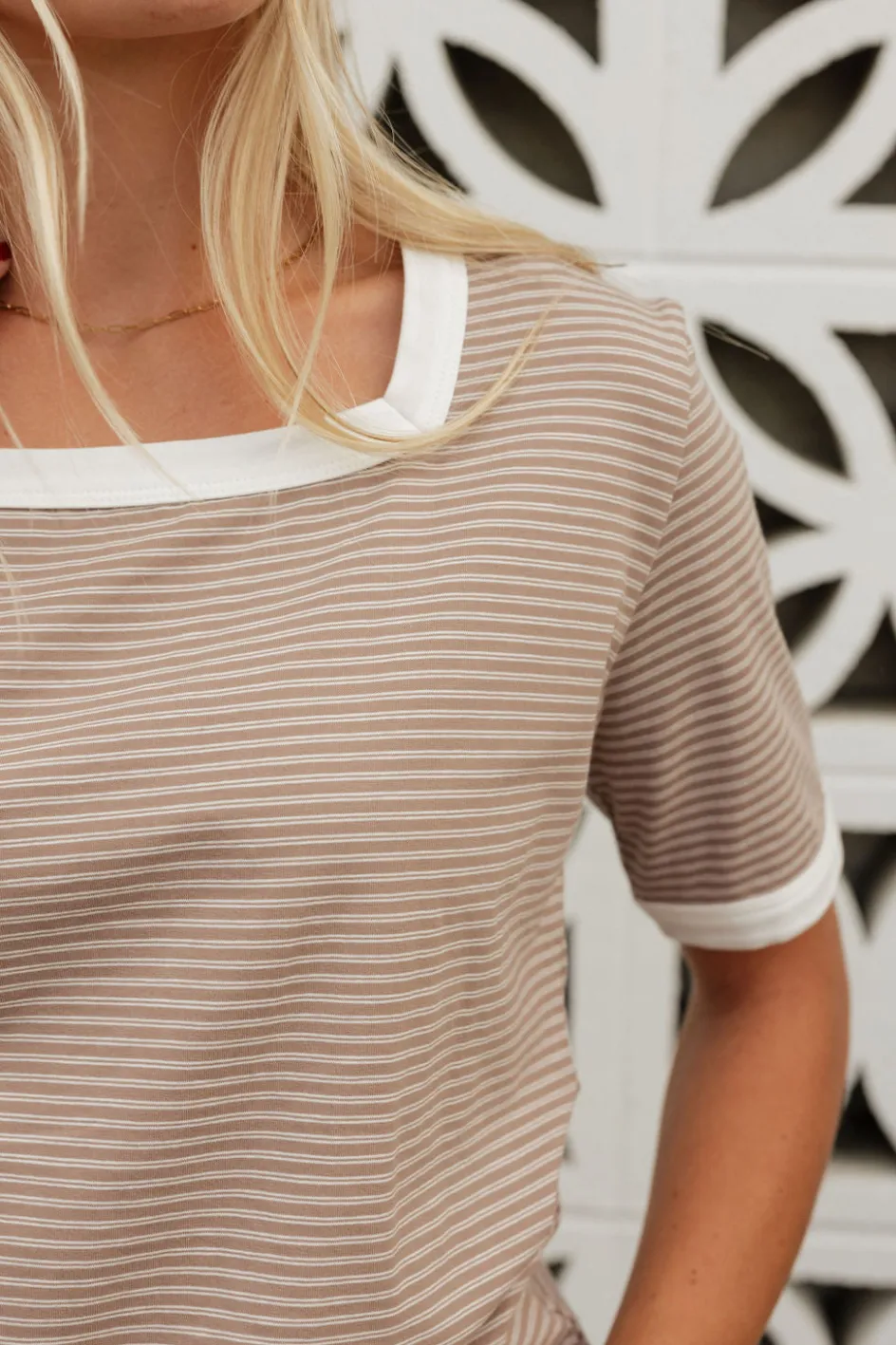 Dongguan Huoyoung Apparel Co Virginia Top-Mocha/Ivory New