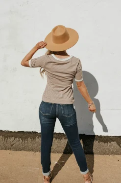 Dongguan Huoyoung Apparel Co Virginia Top-Mocha/Ivory New