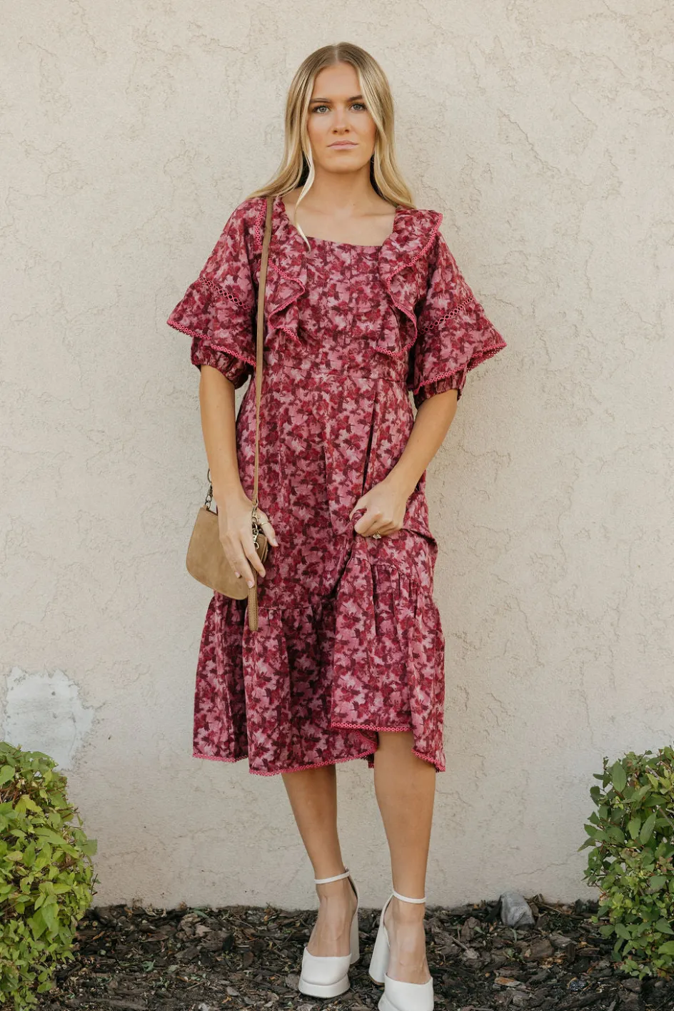 Dongguan Huoyoung Apparel Co Viviana Dress-Berry Multi Red Fashion