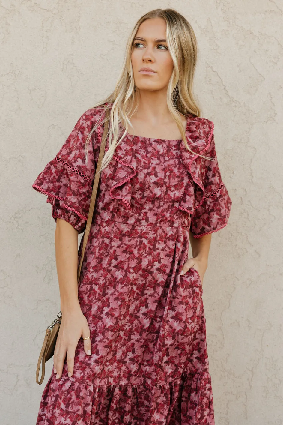 Dongguan Huoyoung Apparel Co Viviana Dress-Berry Multi Red Fashion