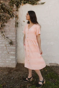 Polagram Whitney Dress-Peach Clearance