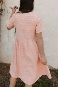 Polagram Whitney Dress-Peach Clearance