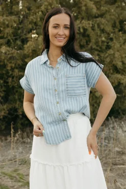 Blu Pepper Wilder Top-Denim Blue New