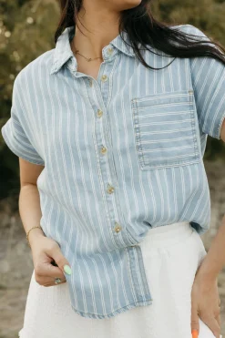 Blu Pepper Wilder Top-Denim Blue New