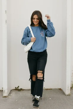 Speak by Design You Are Doing Just Fine Pullover-Indigo Blue Clearance